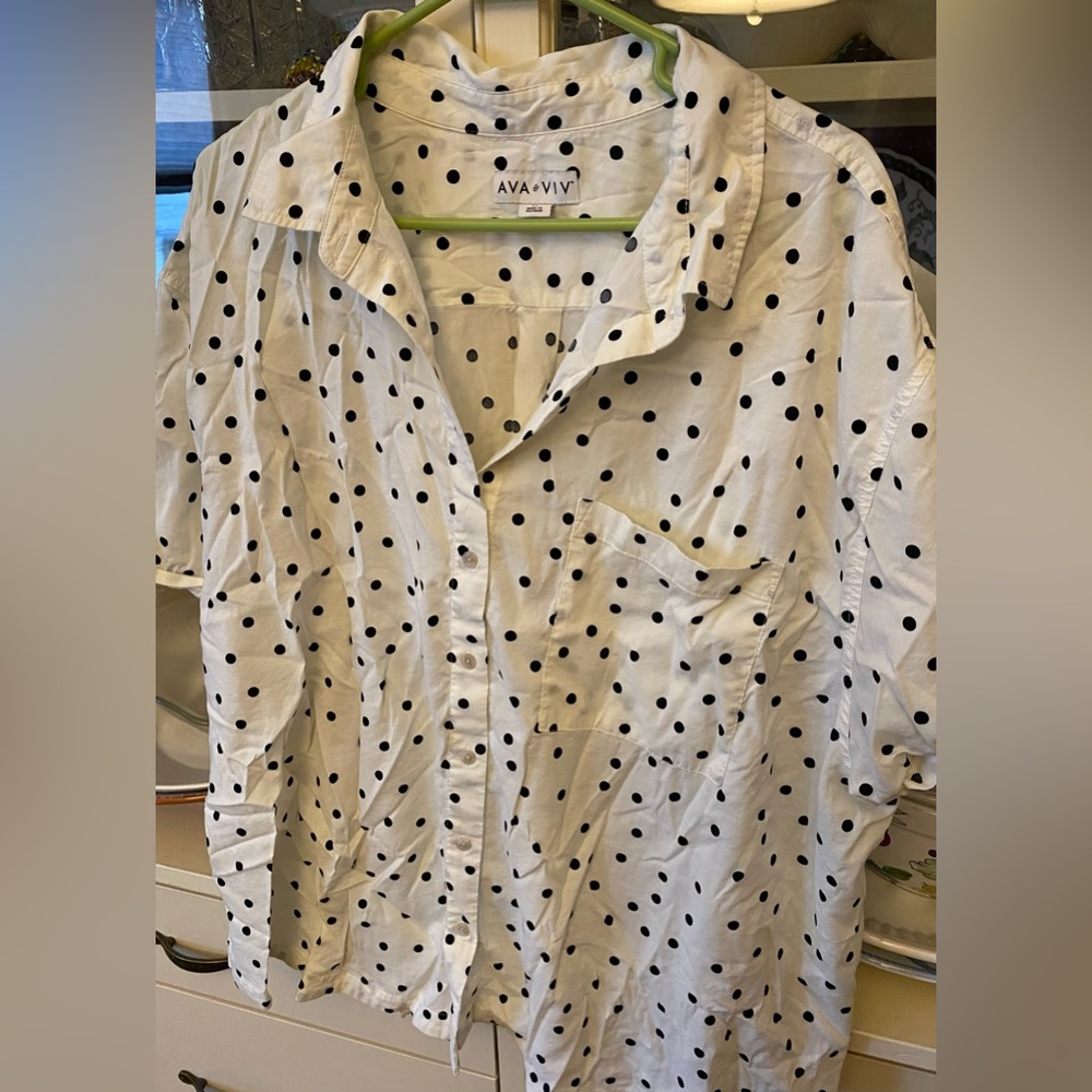 Polka dot blouse